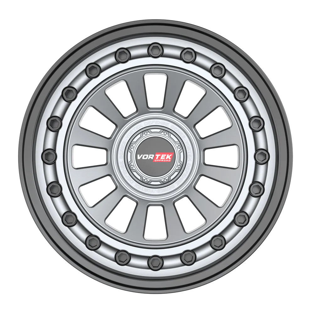 18×9 VORTEK WHEELS VRD-702 MATTE GUNMETAL BLACK BOLTS