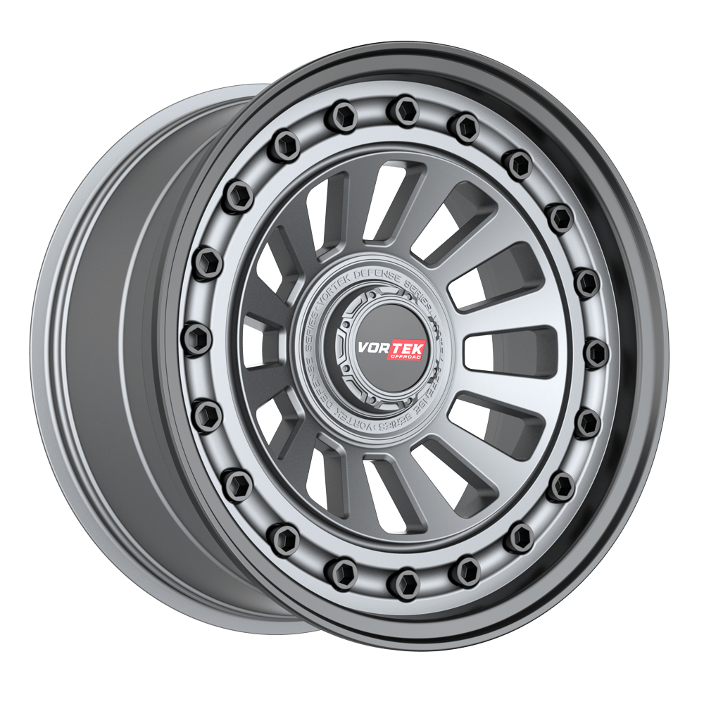 17×9 VORTEK WHEELS VRD-702 MATTE GUNMETAL BLACK BOLTS