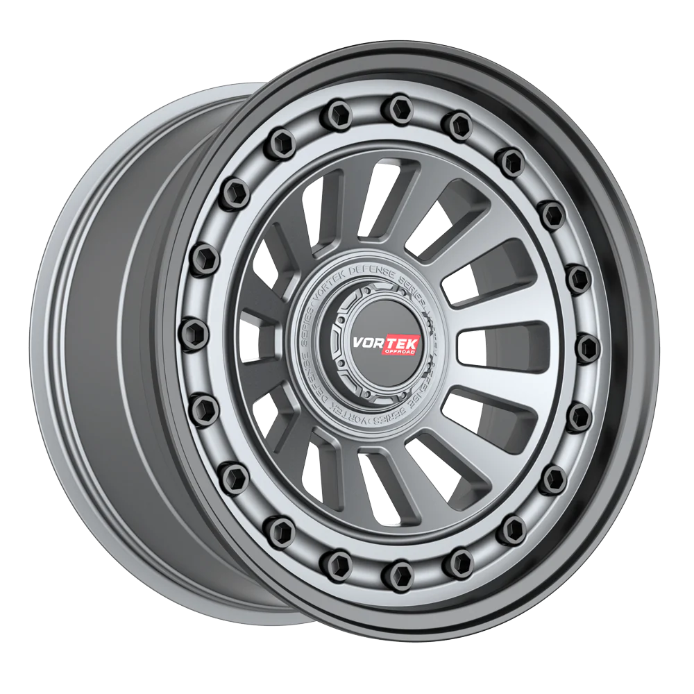 18×9 VORTEK WHEELS VRD-702 MATTE GUNMETAL BLACK BOLTS