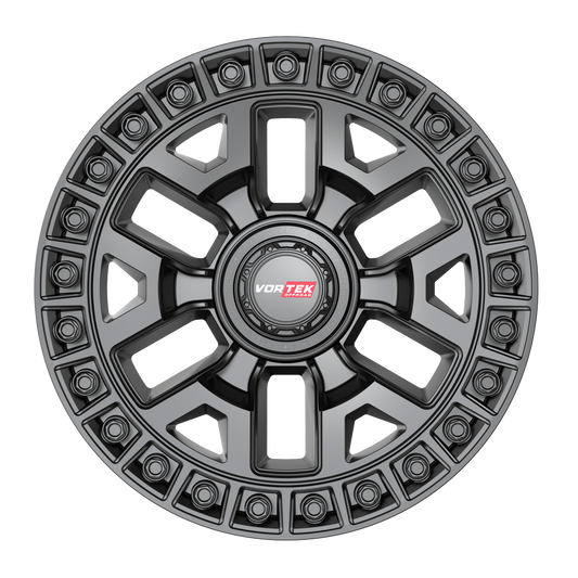 17×9, VORTEK WHEELS VRD-704 MATTE BLACK