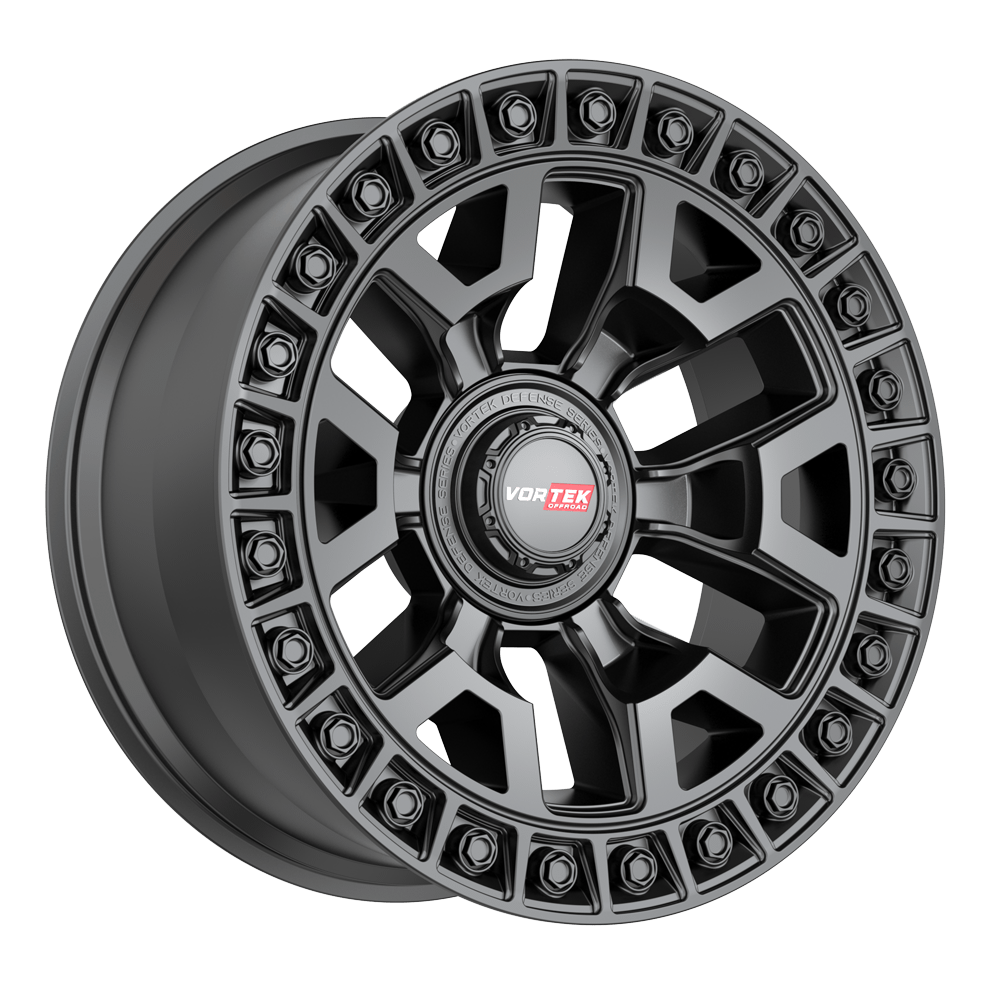 17×9, VORTEK WHEELS VRD-704 MATTE BLACK