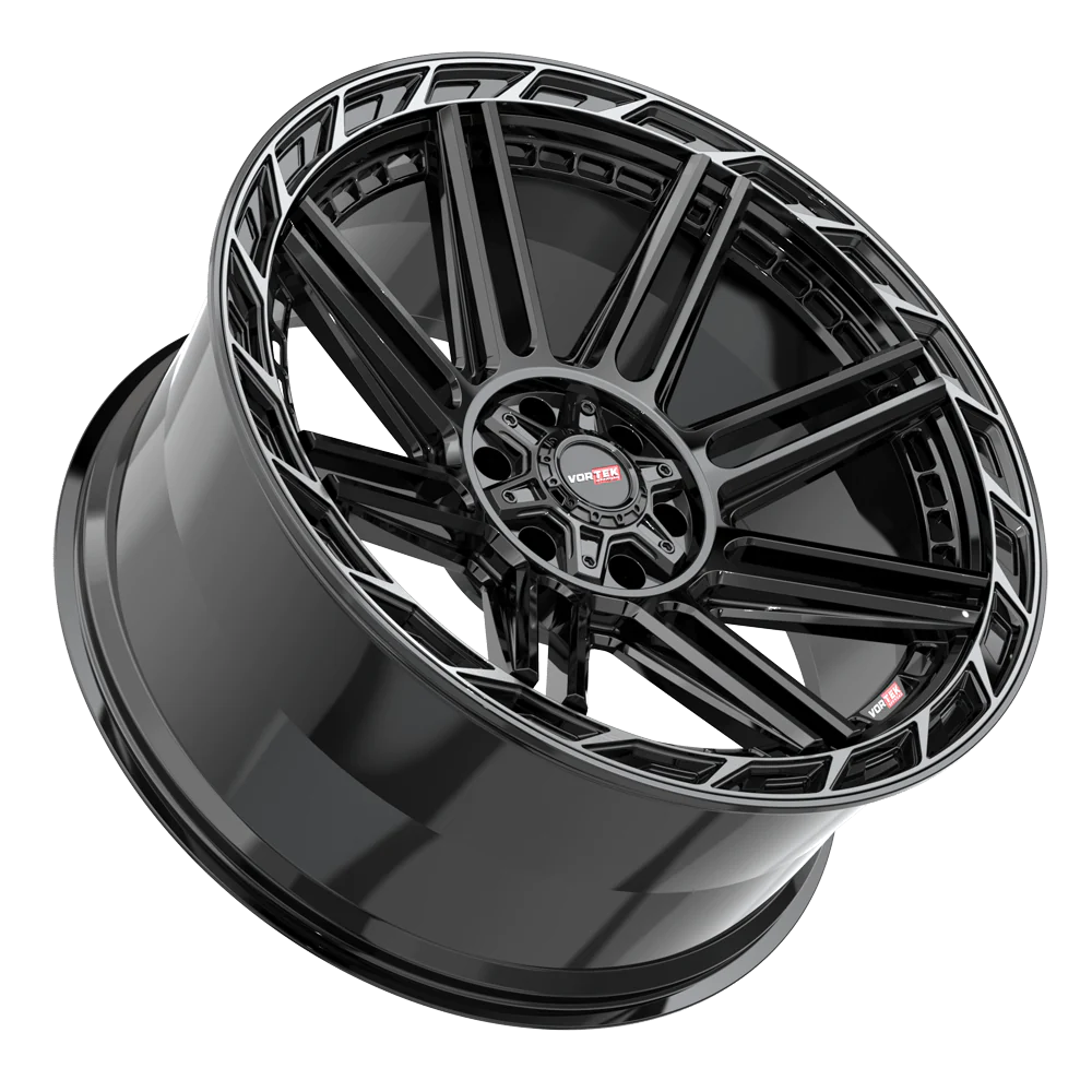 20×9 VORTEK WHEELS VRP-501 BLACK DIAMOND CUT RING W/ DARK TINT