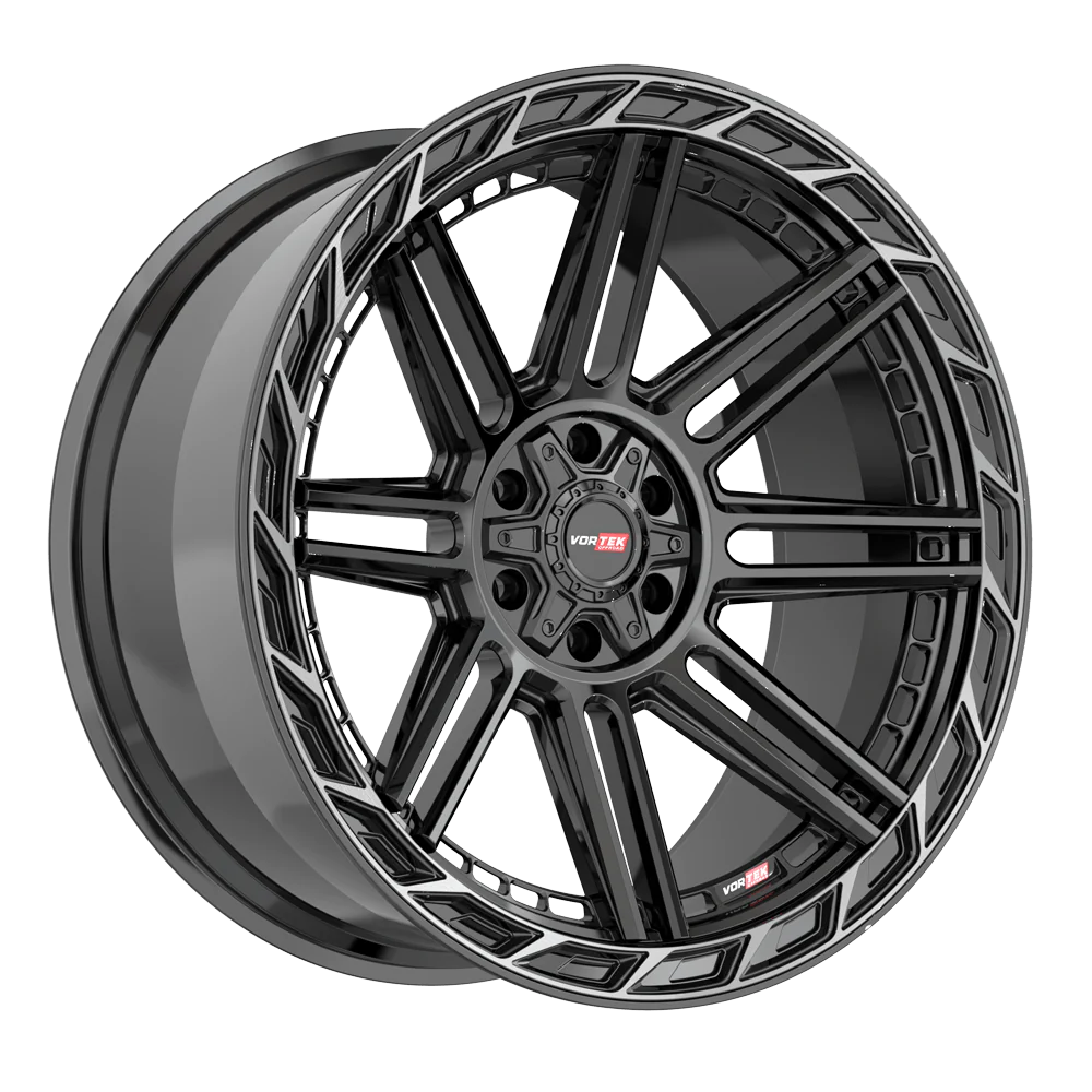 20×9 VORTEK WHEELS VRP-501 BLACK DIAMOND CUT RING W/ DARK TINT