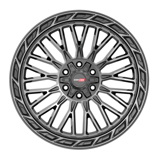 20X10 VORTEK WHEELS VRP-502 BLACK DIAMOND CUT W/ DARK TINT