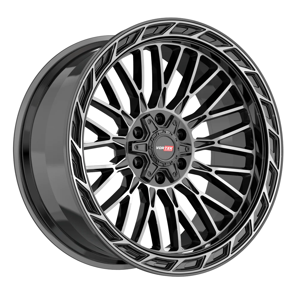 20×9 VORTEK WHEELS VRP-502 BLACK DIAMOND CUT W/ DARK TINT