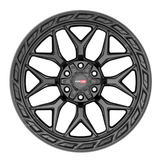 22X10 VORTEK WHEELS VRP-504 GLOSS BLACK