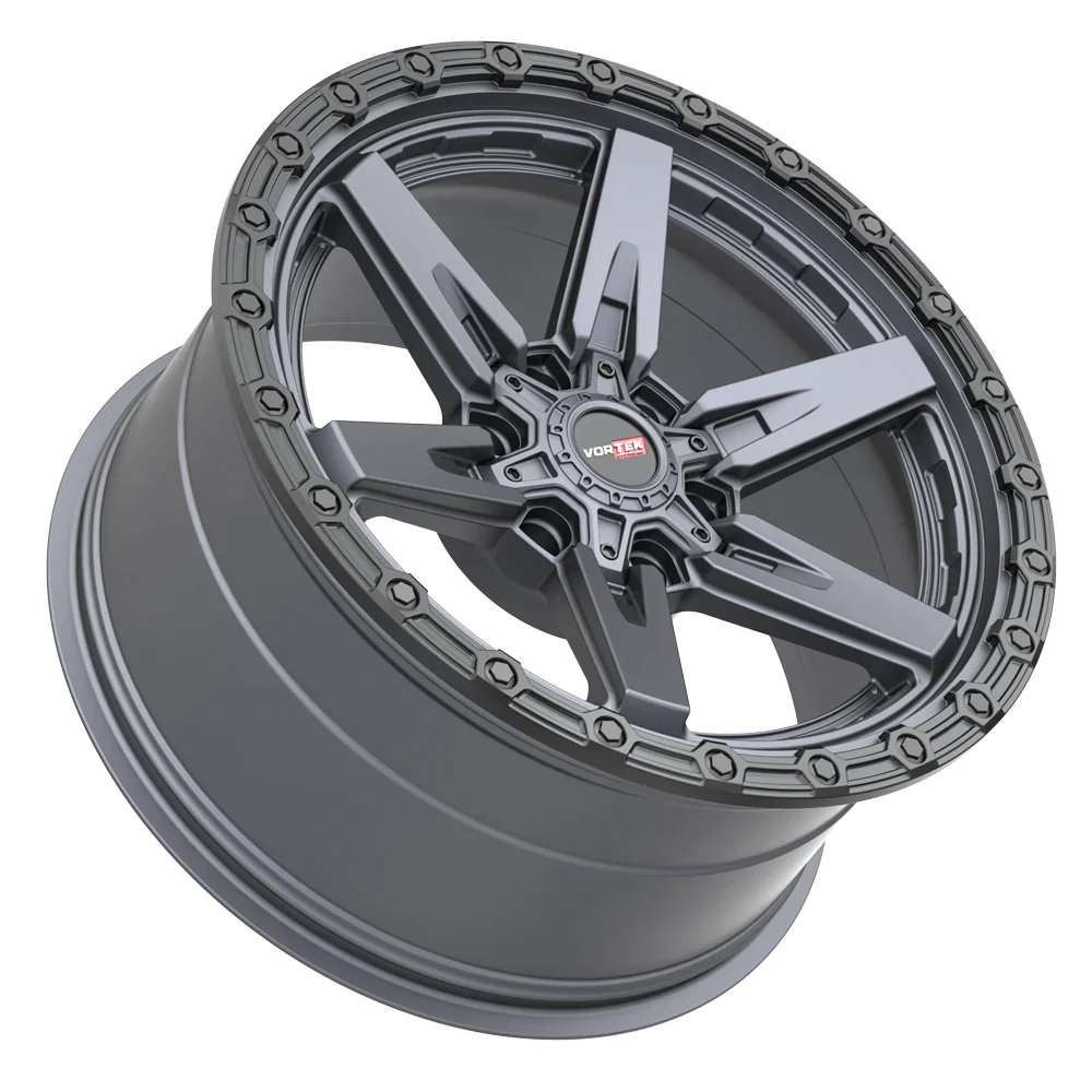 20X10 VORTEK WHEELS VRT-602  MATTE TITANIUM BLACK BEAD RING