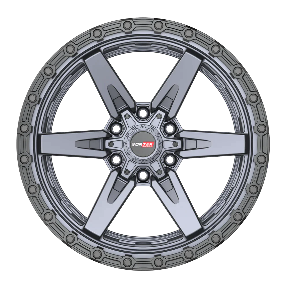 20X10 VORTEK WHEELS VRT-602  MATTE TITANIUM BLACK BEAD RING