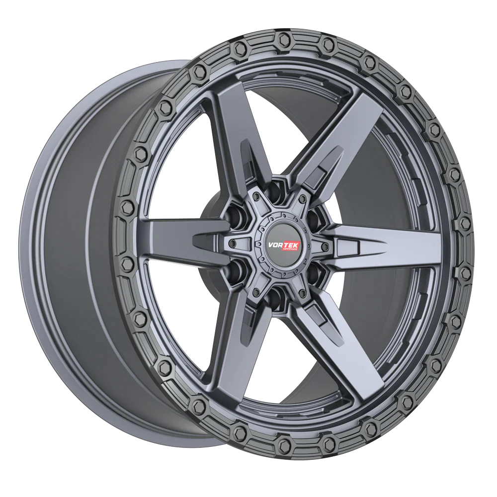 20X10 VORTEK WHEELS VRT-602  MATTE TITANIUM BLACK BEAD RING