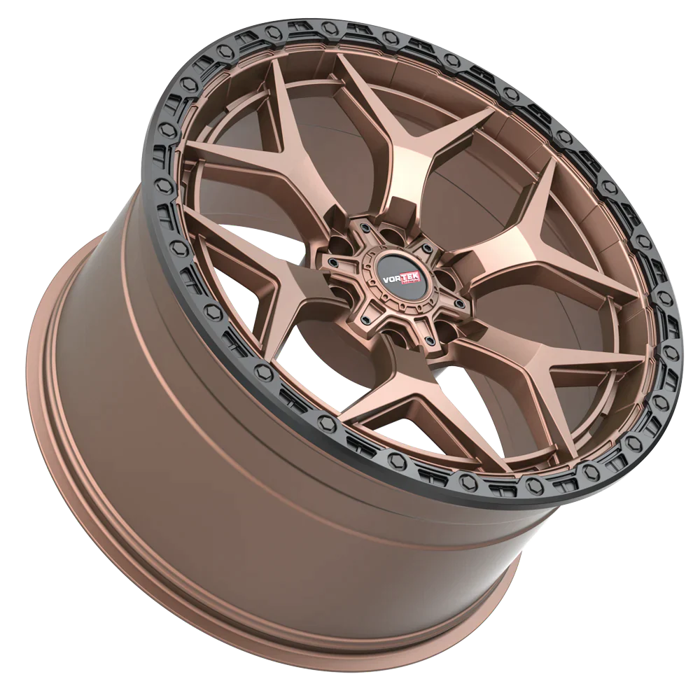 20X10 VORTEK WHEELS VRT-603 MATTE BRONZE BLACK BEAD RING