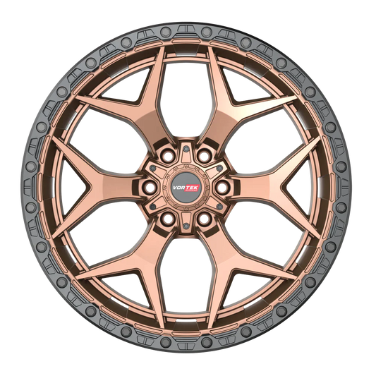 20X10 VORTEK WHEELS VRT-603 MATTE BRONZE BLACK BEAD RING