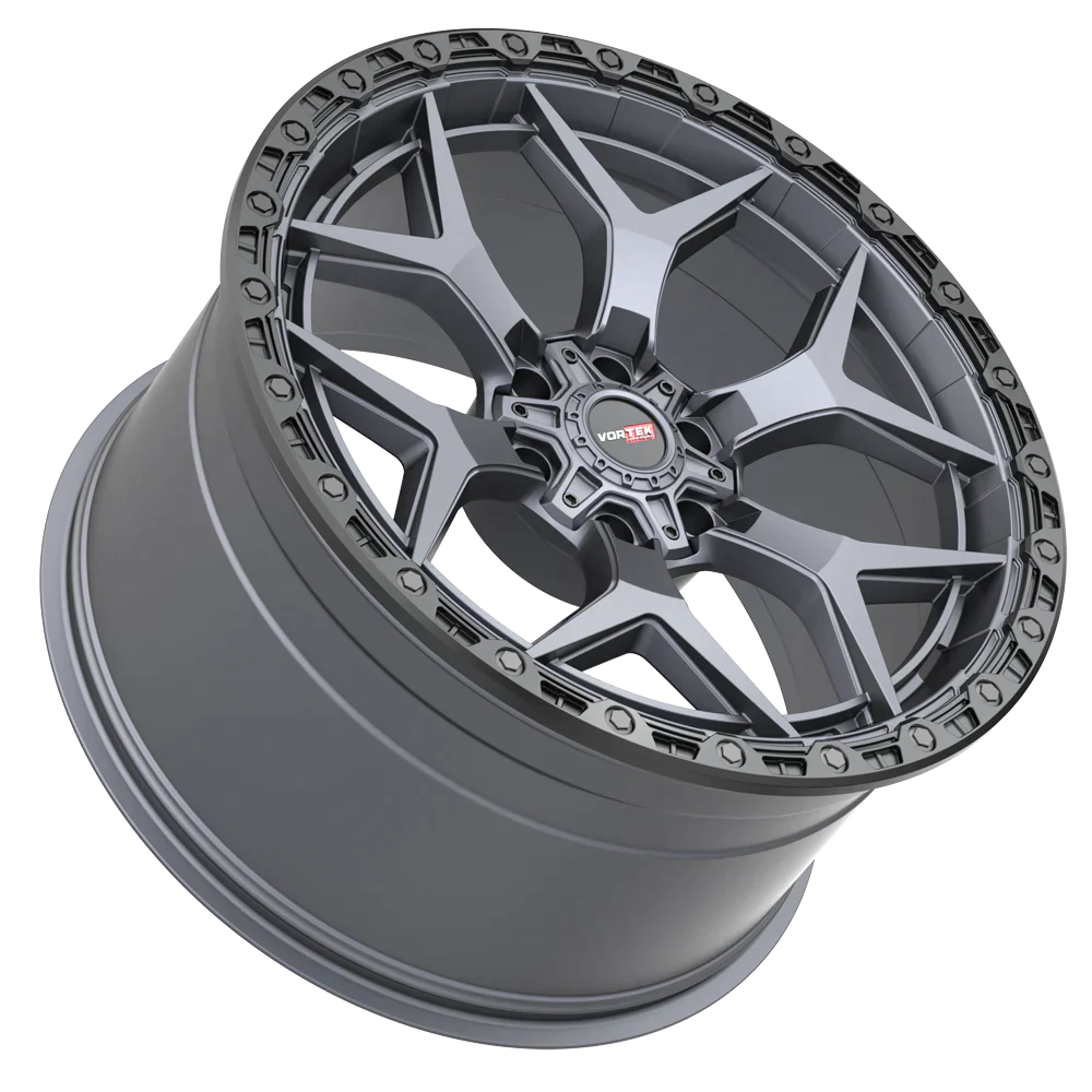 20X10 VORTEK WHEELS VRT-603  MATTE TITANIUM BLACK BEAD RING