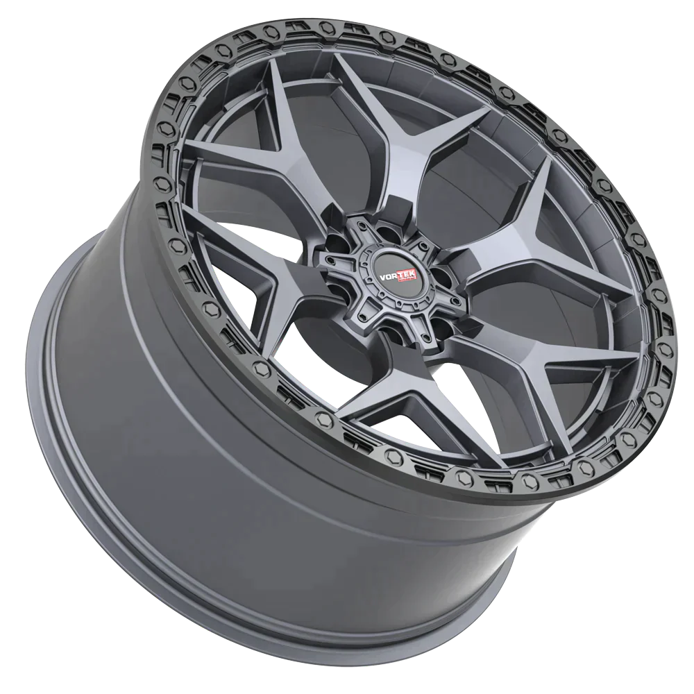 22X12 VORTEK WHEELS VRT-603  MATTE TITANIUM BLACK BEAD RING