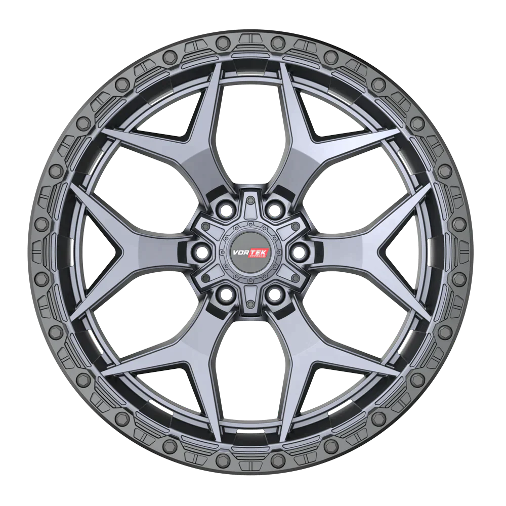 20×9 VORTEK WHEELS VRT-603  MATTE TITANIUM BLACK BEAD RING