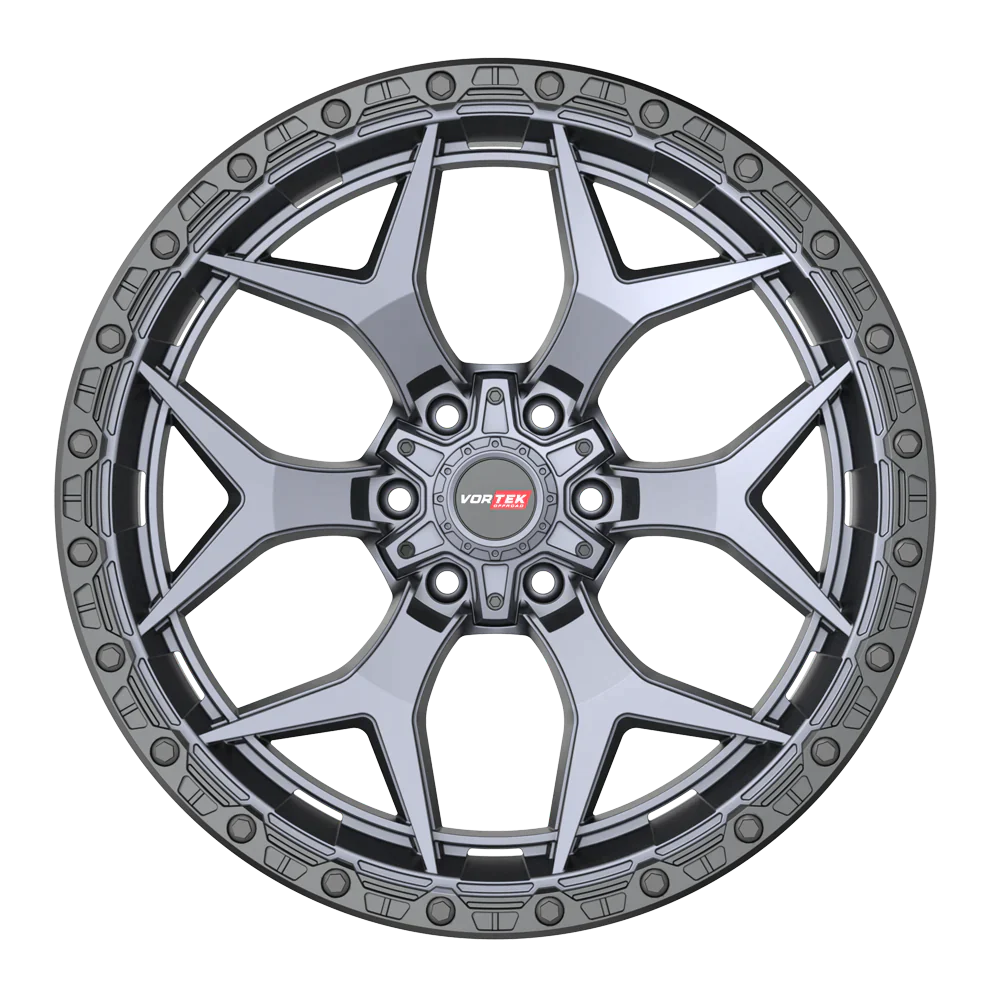 20X10 VORTEK WHEELS VRT-603  MATTE TITANIUM BLACK BEAD RING