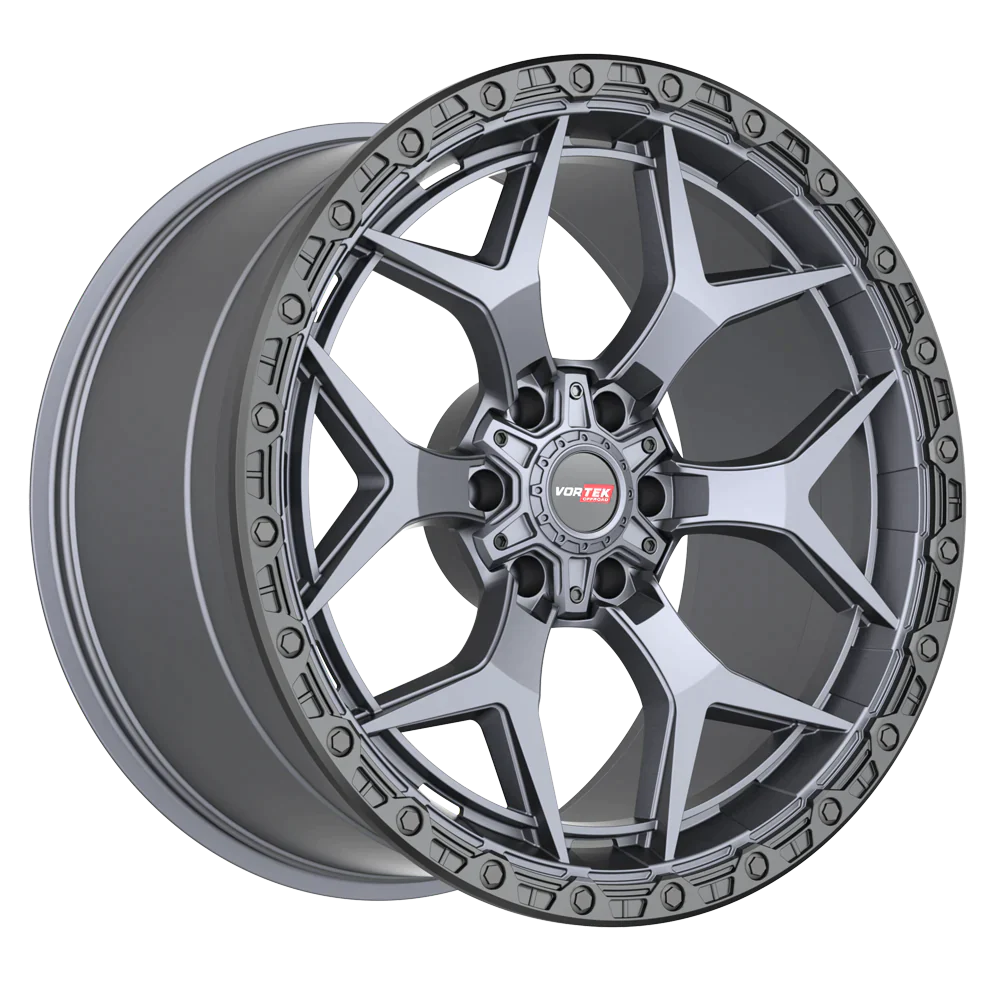 20X10 VORTEK WHEELS VRT-603  MATTE TITANIUM BLACK BEAD RING