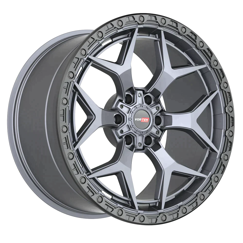 22X12 VORTEK WHEELS VRT-603  MATTE TITANIUM BLACK BEAD RING