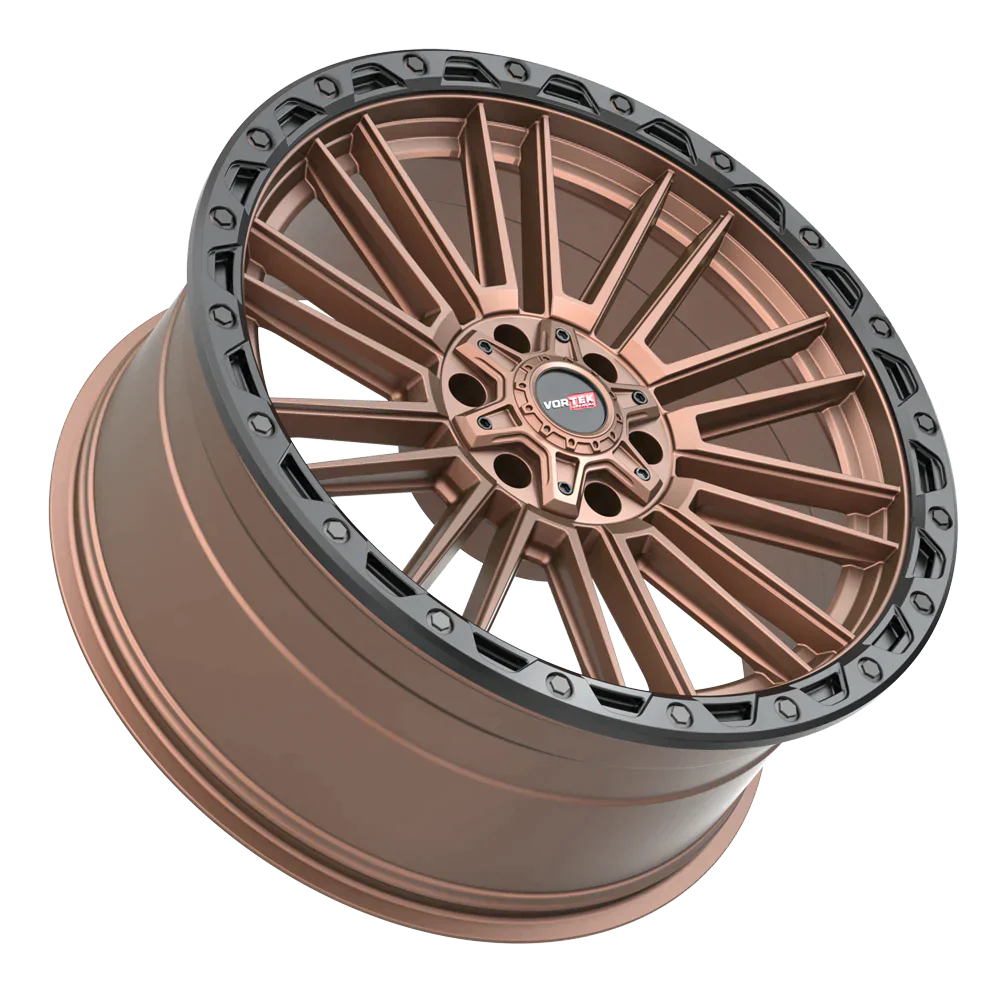 22X10 VORTEK WHEELS VRT-604 MATTE BRONZE BLACK BEAD RING