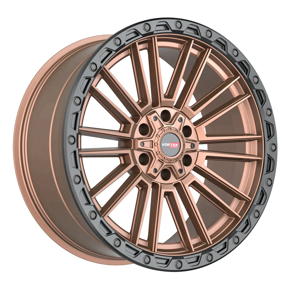 22X10 VORTEK WHEELS VRT-604 MATTE BRONZE BLACK BEAD RING