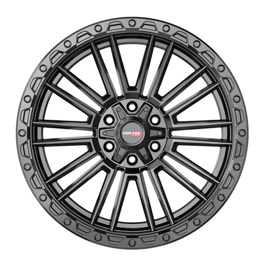 17×9 VORTEK WHEELS VRT-604 SATIN BLACK