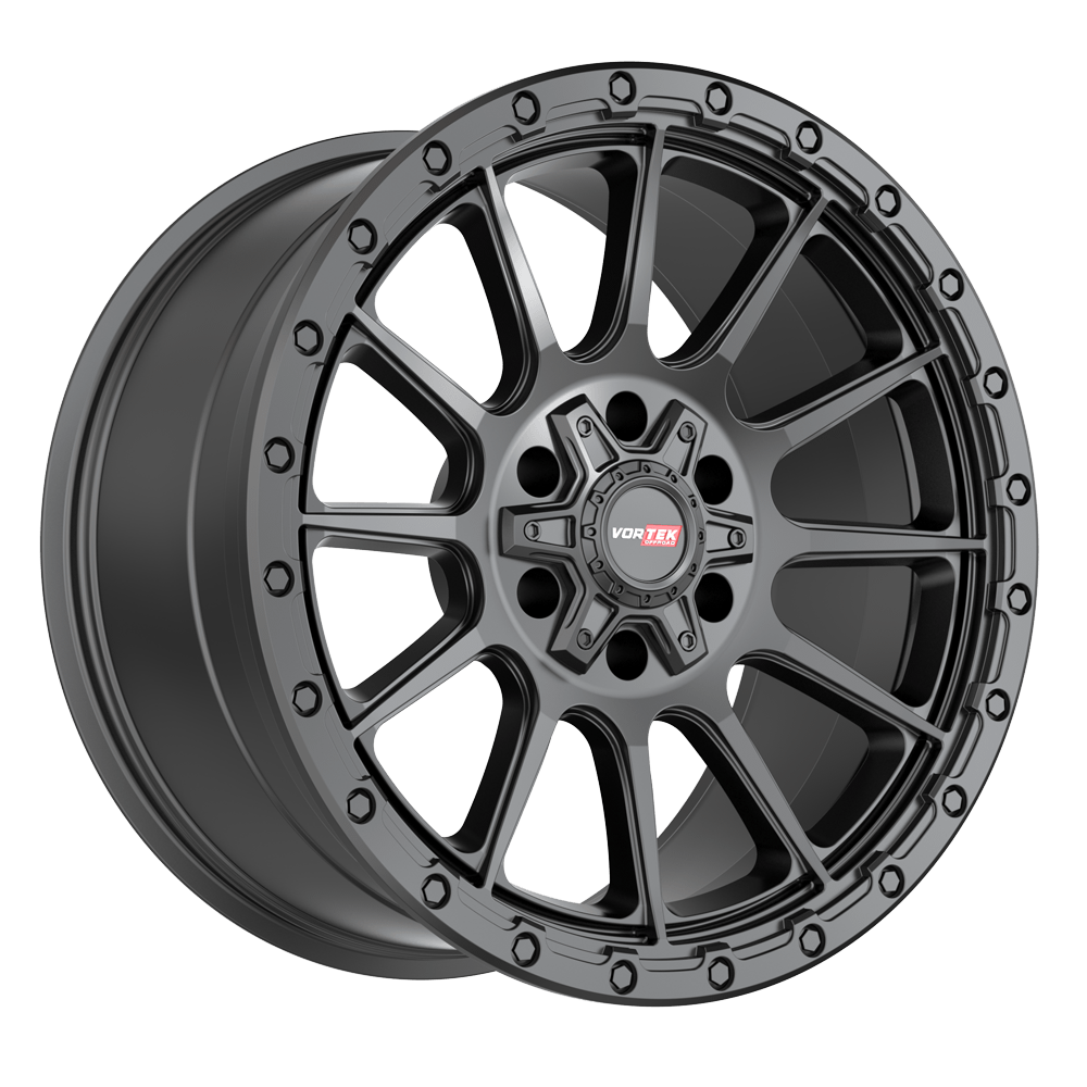 17×9 VORTEK WHEELS VRT-606 MATTE BLACK