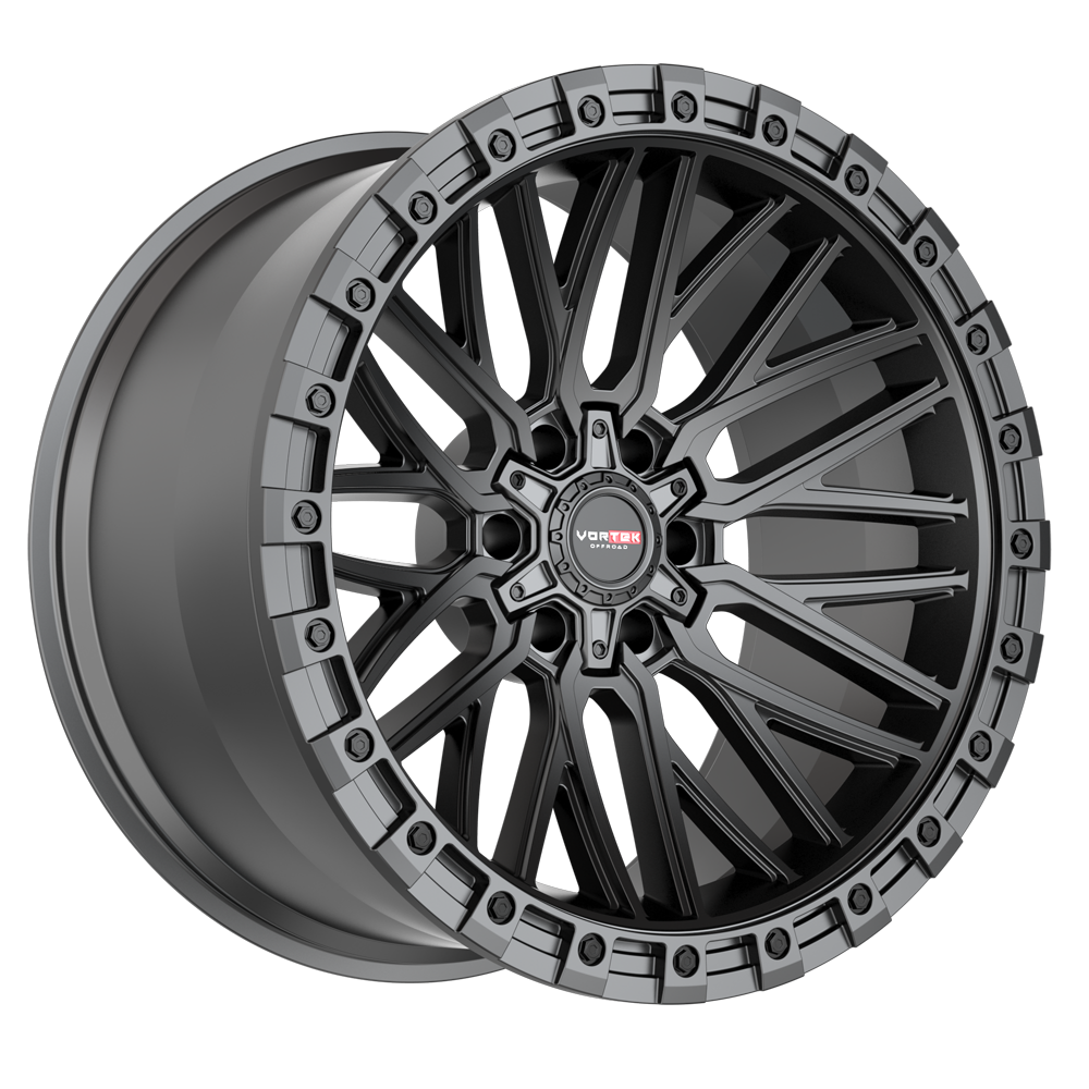 17×9 VORTEK WHEELS VRT-608 MATTE BLACK