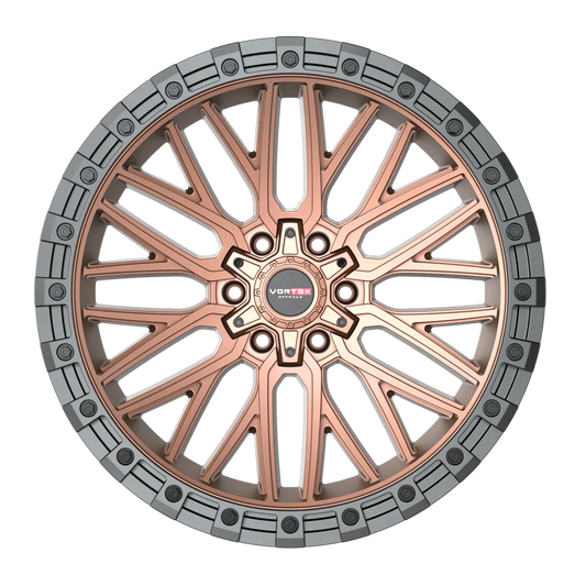 20X12 VORTEK WHEELS VRT-608 MATTE BRONZE BLACK BEAD RING