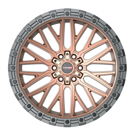 20X10 VORTEK WHEELS VRT-608 MATTE BRONZE BLACK BEAD RING