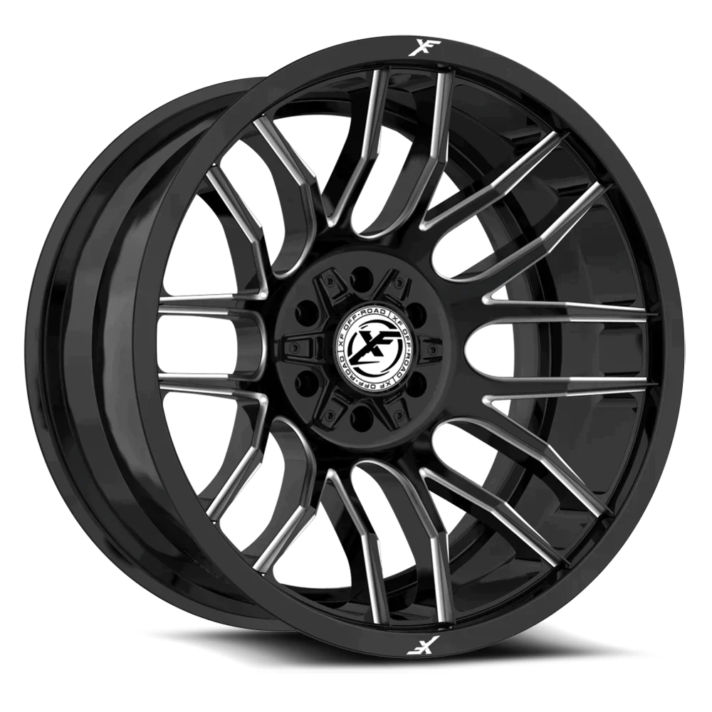 20X9.0 XF OFF-ROAD XF-232 GLOSS BLACK MILLED