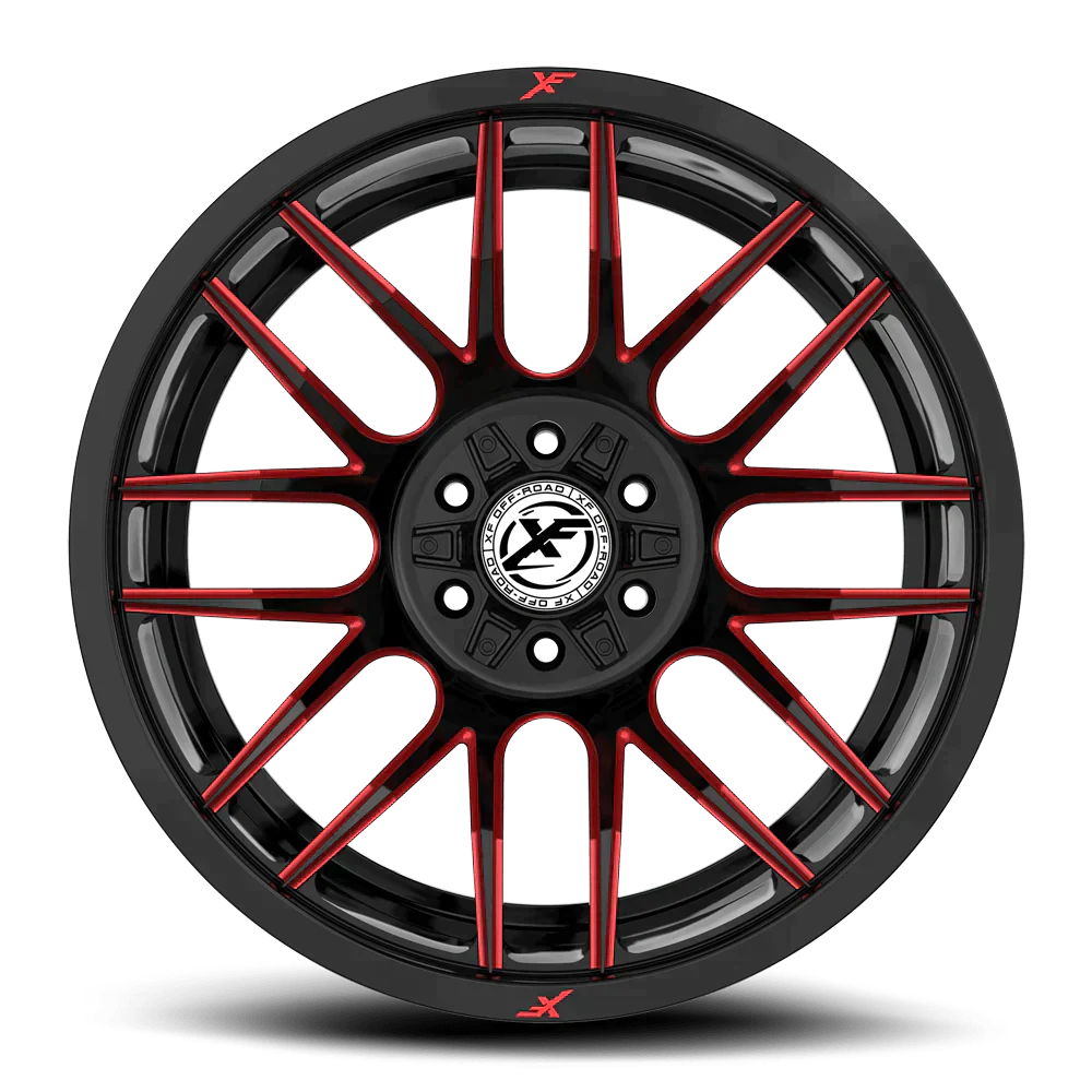 26X14 XF OFF-ROAD XF-232 GLOSS BLACK RED MILLED