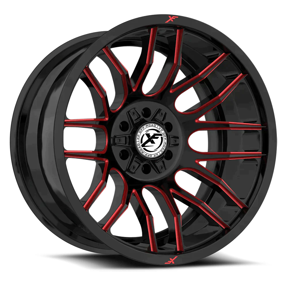 26X14 XF OFF-ROAD XF-232 GLOSS BLACK RED MILLED