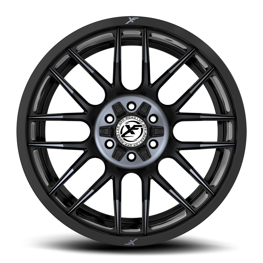 17X9.0 XF OFF-ROAD XF-232 GLOSS BLACK MACHINED & TITANIUM