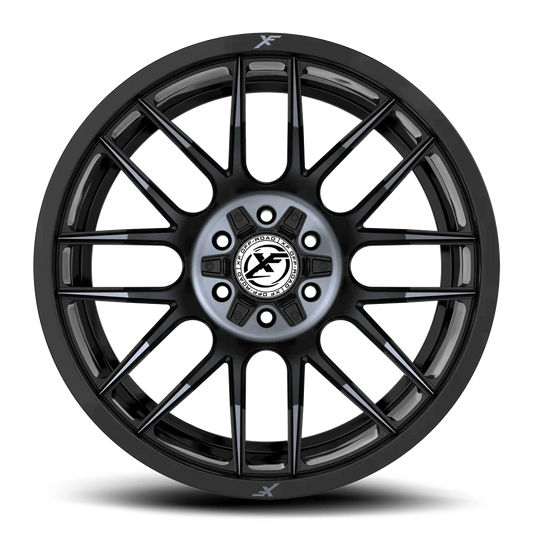 22X12 XF OFF-ROAD XF-232 GLOSS BLACK MACHINED & TITANIUM