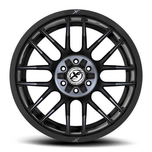 20X12 XF OFF-ROAD XF-232 GLOSS BLACK MACHINED & TITANIUM