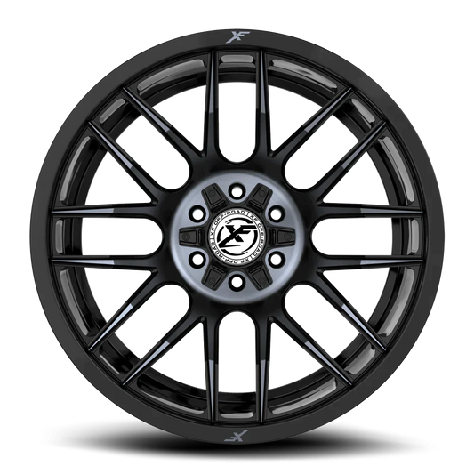 22X10 XF OFF-ROAD XF-232 GLOSS BLACK MACHINED & TITANIUM