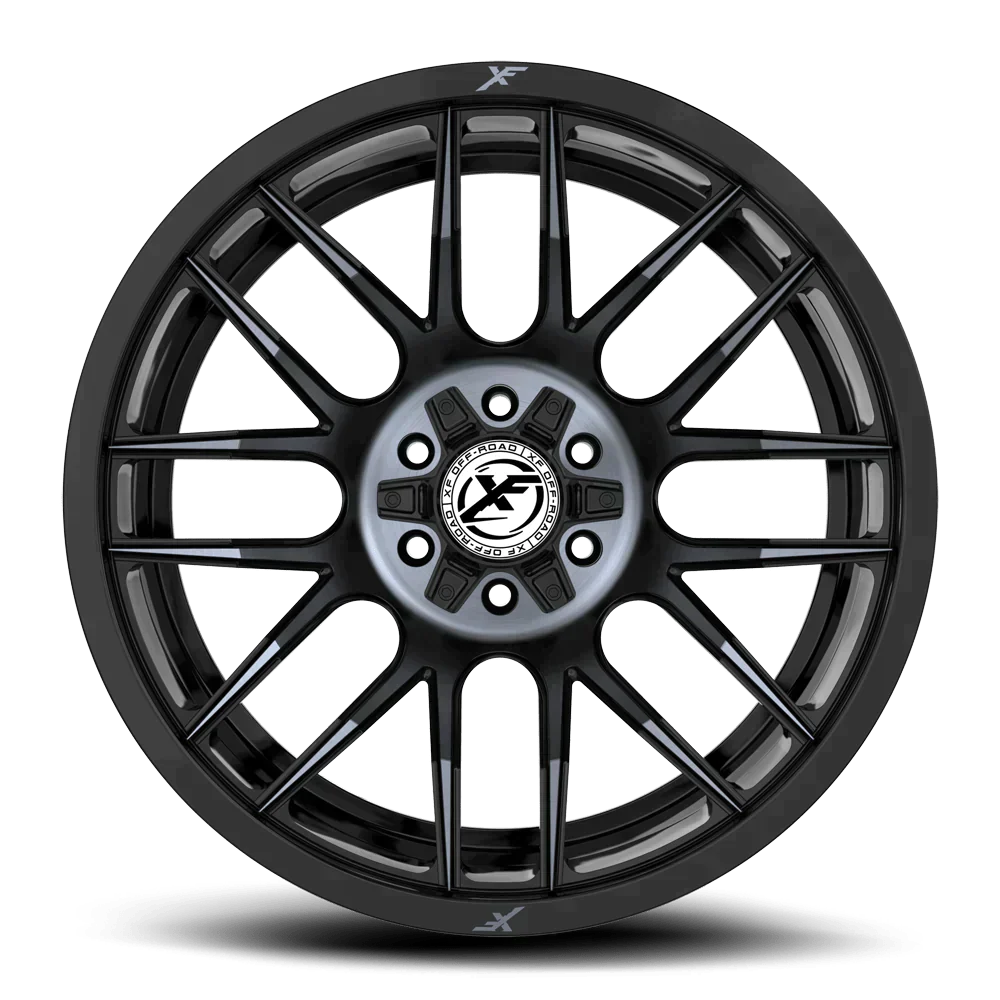 24X12 XF OFF-ROAD XF-232 GLOSS BLACK MACHINED & TITANIUM