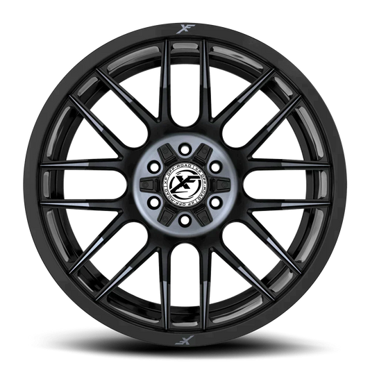 24X12 XF OFF-ROAD XF-232 GLOSS BLACK MACHINED & TITANIUM