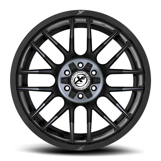 24X10 XF OFF-ROAD XF-232 GLOSS BLACK MACHINED & TITANIUM