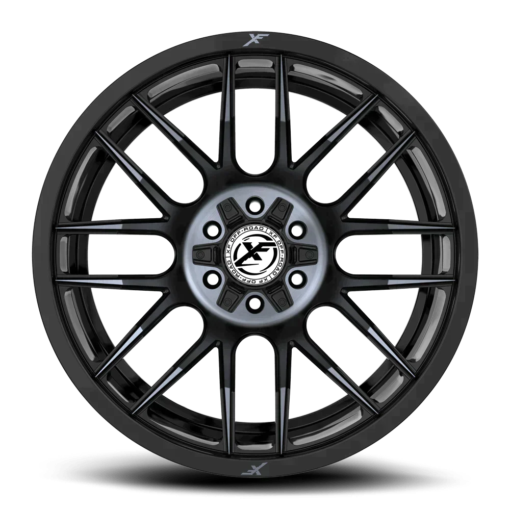 26X12 XF OFF-ROAD XF-232 GLOSS BLACK MACHINED & TITANIUM