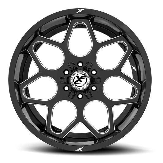 26X14 XF OFF-ROAD XF-233 GLOSS BLACK MILLED