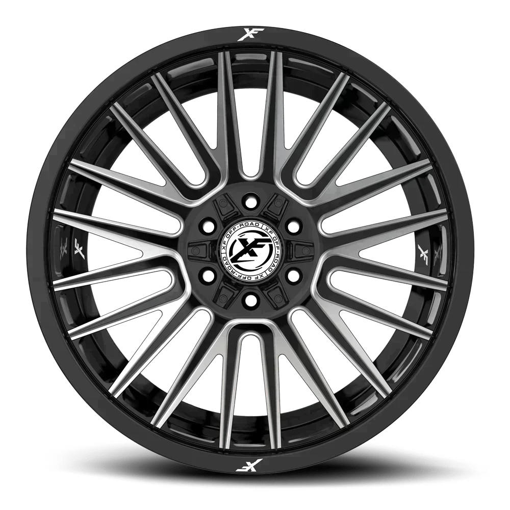 24X12 XF OFF-ROAD XF-234 GLOSS BLACK BRUSHED
