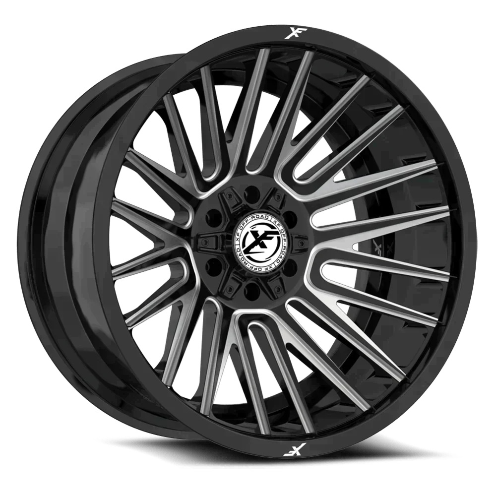 24X12 XF OFF-ROAD XF-234 GLOSS BLACK BRUSHED