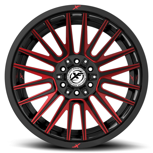 18X9.0 XF OFF-ROAD XF-234 GLOSS BLACK RED MILLED