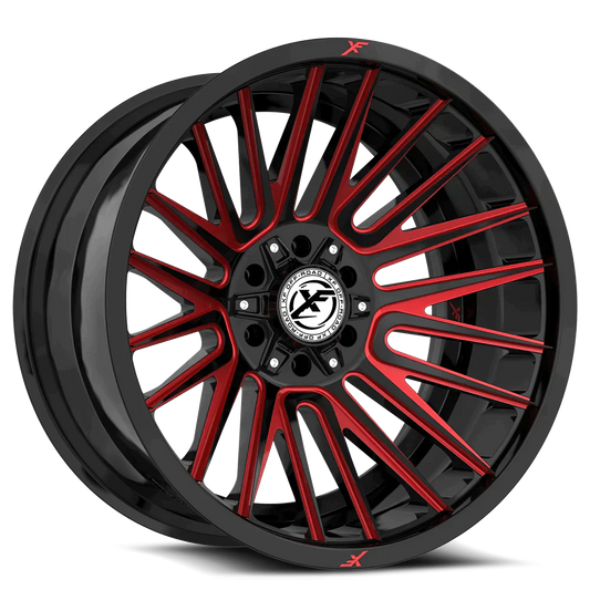 20X9.0 XF OFF-ROAD XF-234 GLOSS BLACK RED MILLED