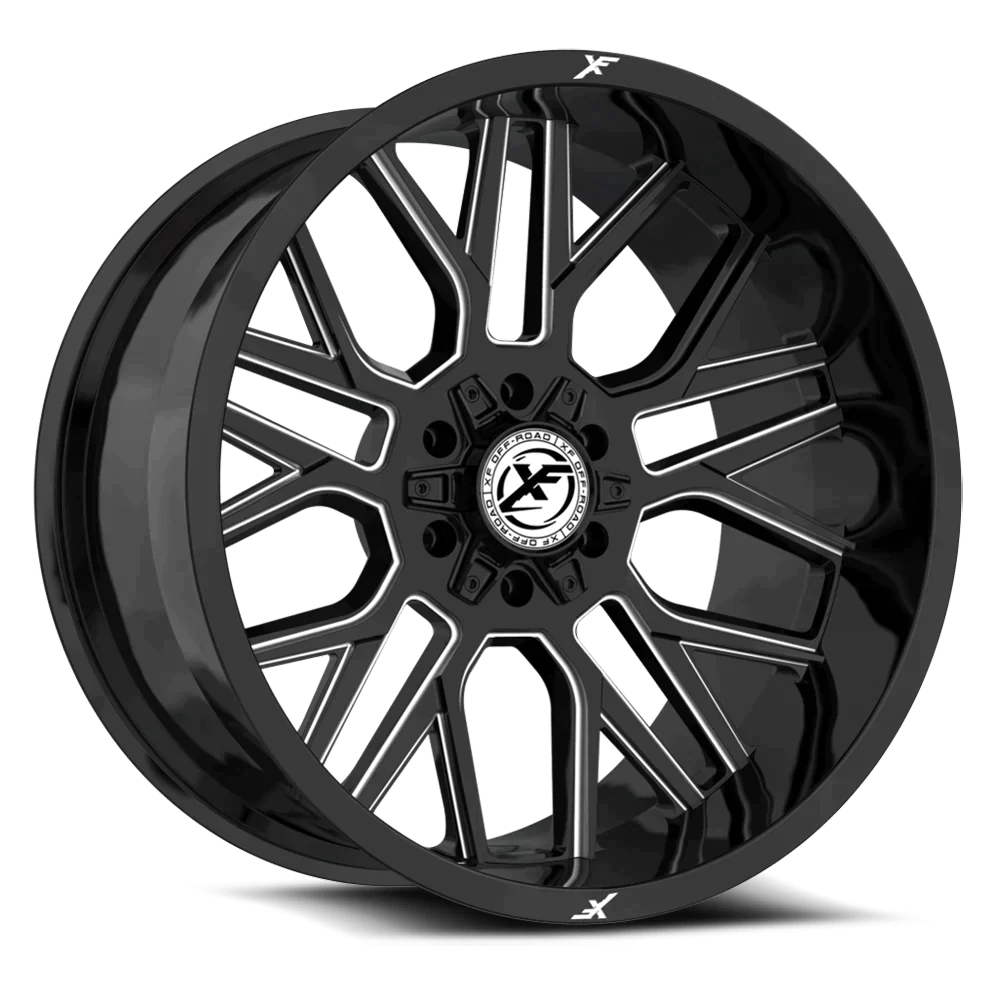 24X12 XF OFF-ROAD XF-235 GLOSS BLACK MILLED