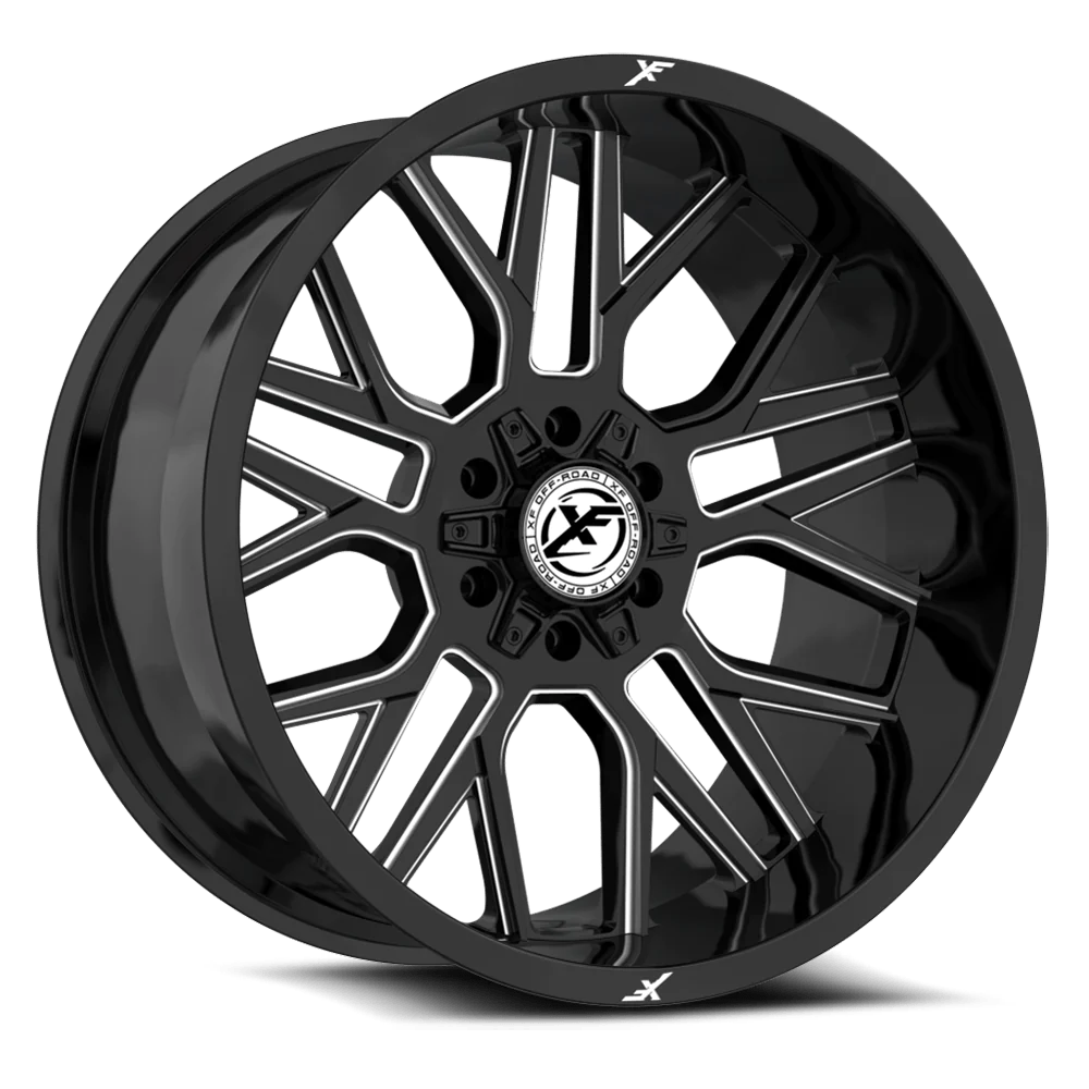 20X12 XF OFF-ROAD XF-235 GLOSS BLACK MILLED