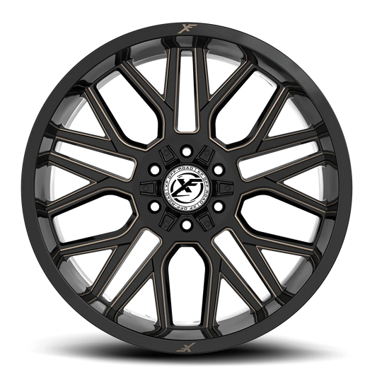 20X12 XF OFF-ROAD XF-235 GLOSS BLACK & BRONZE