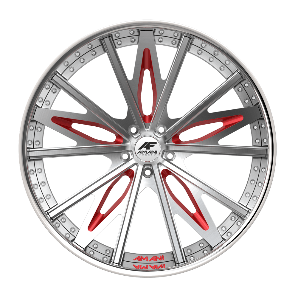 AMANI FORGED CONCAVE SENECA BRUSHED/RED