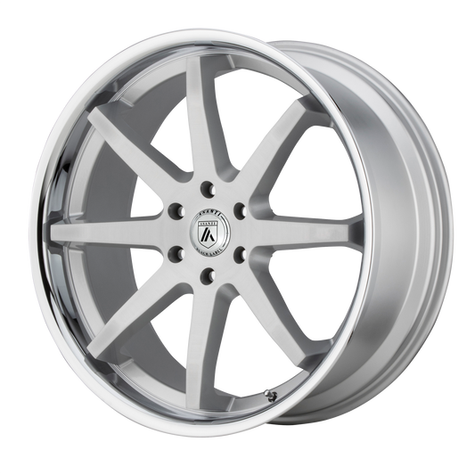 Asanti Black ABL32 20X9 6X135 BRUSH SLV CHR LIP 30MM