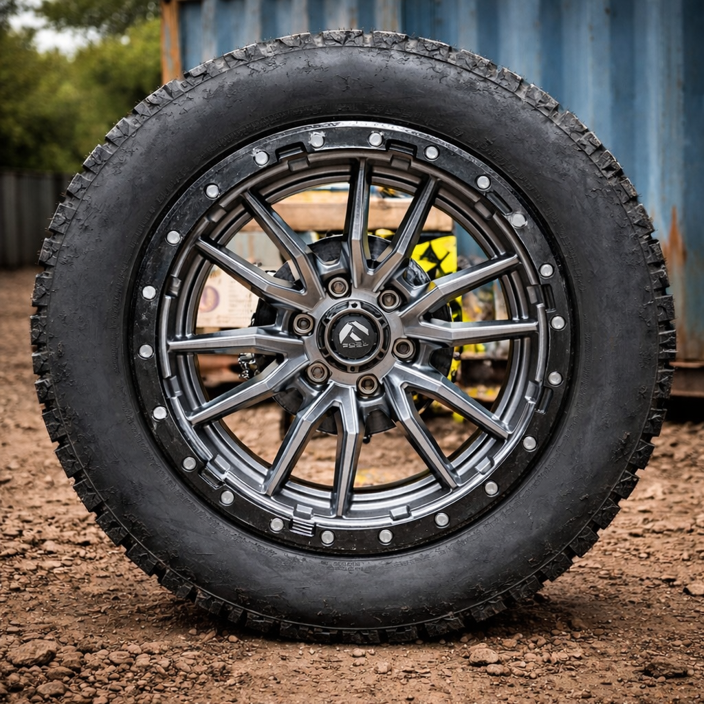 20" Fuel D680 Rebel Gray Wheels with 33" Tire Wheel And Tire Package